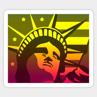 holographic statue of liberty Sticker